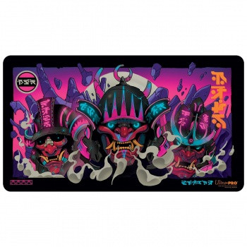 UP - Magic: The Gathering Kamigawa Neon Dynasty Black Stitched Playmat