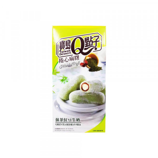 Snack: Mochi Roll - Green Tea, Red Bean, Milk Box 150g