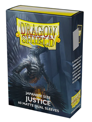 DRAGON SHIELD SLEEVES - JAPANESE SIZE - MATTE DUAL - JUSTICE (60 SLEEVES)