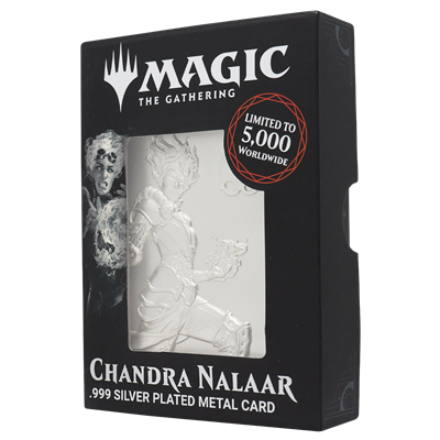 MAGIC THE GATHERING LIMITED EDITION .999 SILVER PLATED CHANDRA NALAAR METAL COLLECTIBLE