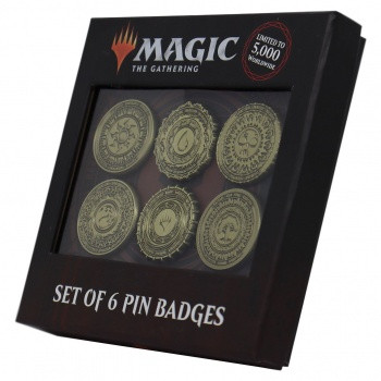 Magic the Gathering set of 6 Limited Edition Mana Symbol Pin Badges