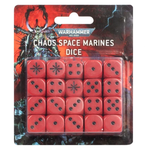 Warhammer 40,000: 86-62 Chaos Space Marines Dice 2022