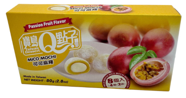 Snack: Mini Mochi - Passion Fruit Flavour Box 80g