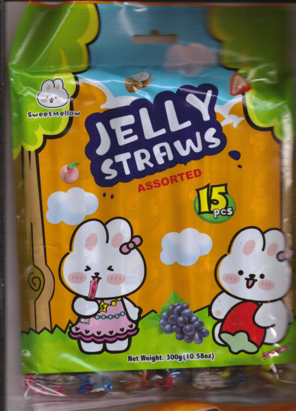 Snack: Jelly Sticks / Straws - Assorted Flavours 300g