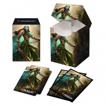UP - Magic: The Gathering Kaldheim PRO 100+ Deck Box and 100ct sleeves featuring Commander Art 1