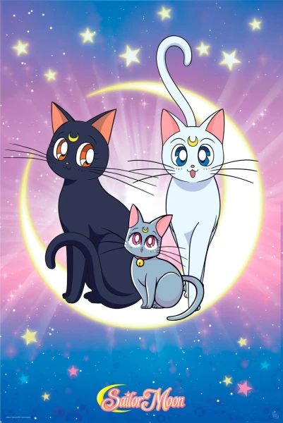 Poster EP20 Sailor Moon - Luna, Artemis and Diana 91,5 x 61 cm