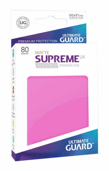 Ultimate Guard Supreme UX Sleeves Standardgröße Matt Pink (80)