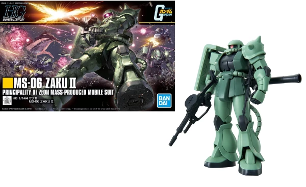 Model Kit: HG Gundam Universal Century 241 - MS-06 ZAKU II Principality of Zeon Mass-Produced 1/144