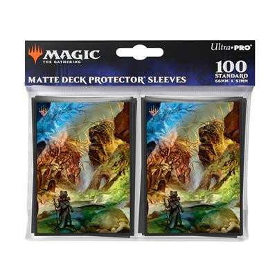 UP - BLOOMBURROW 100CT DECK PROTECTOR SLEEVES BLACK FOR MAGIC: THE GATHERING (100 SLEEVES)