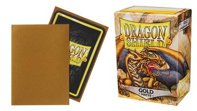 DRAGON SHIELD STANDARD SLEEVES - MATTE GOLD (100 SLEEVES)
