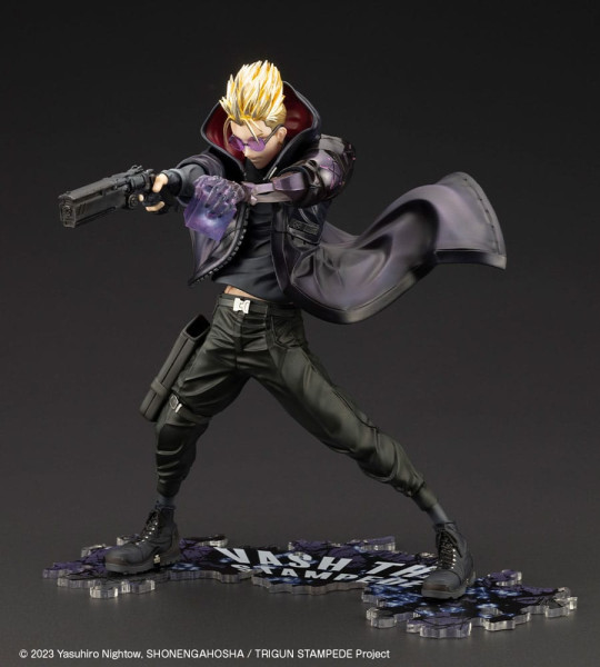 Figure: Trigun Stampede ARTFXJ Statue 1/8 Vash the Stampede The Gunman in Black Ver. 22 cm