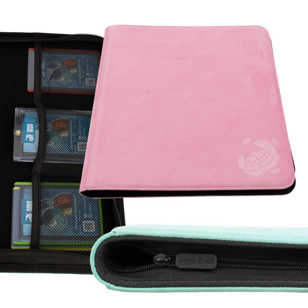Resiplush Zip Binder Card Album 12/24 Pocket Sideloading 480 - Pastel Pink