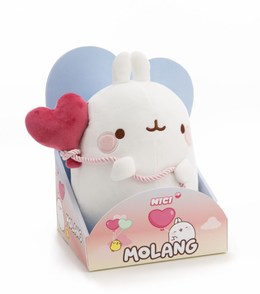 Molang - Plüsch Molang mit Herz Ballon 16cm in Geschenkverpackung