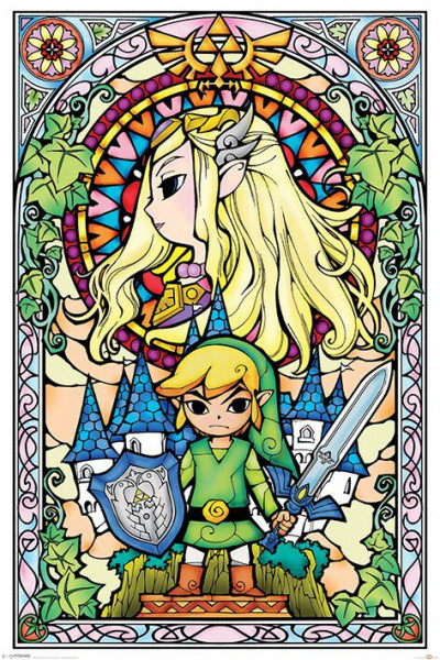 Poster: C52 Leged of Zelda- Stained Glass 91,5 x 61 cm