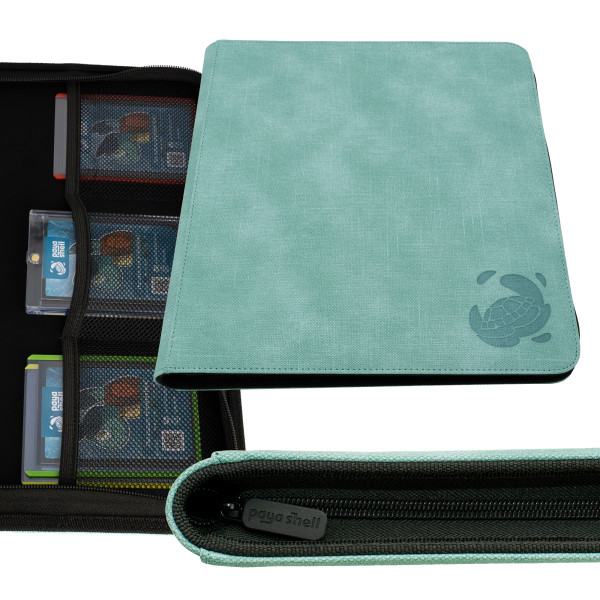 Caratex Zip Binder Card Album 12/24 Pocket Sideloading 480 - Turquoise