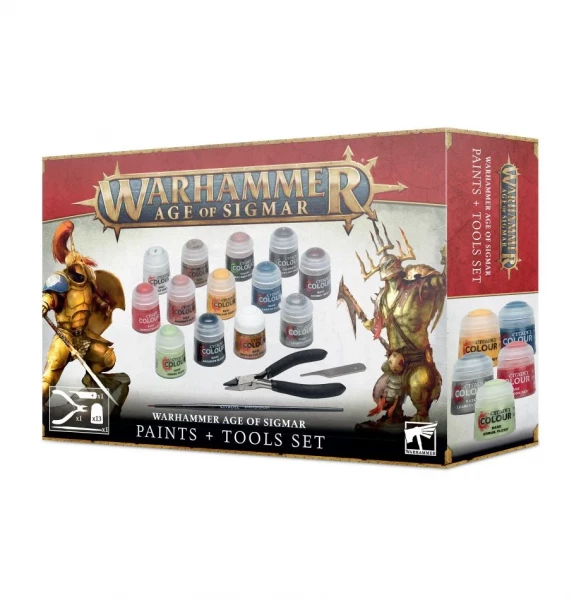 Warhammer Age of Sigmar: 80-17 Paints + Tools Set