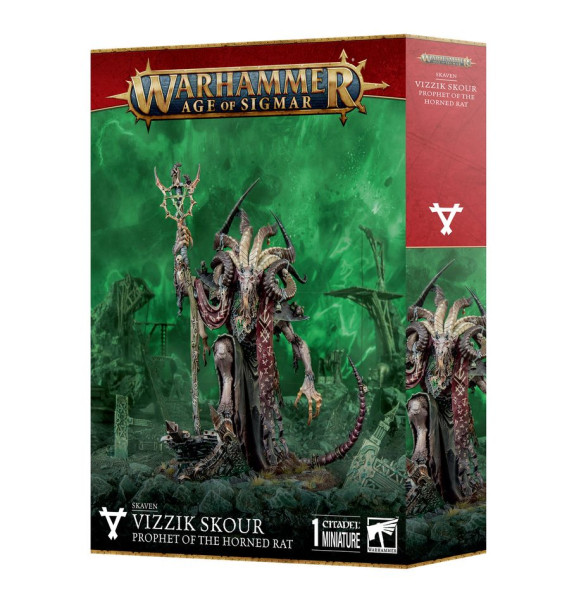 Warhammer Age of Sigmar: 90-20 Skaven - Vizzik Skour Phophet of the Horned Rat 2024