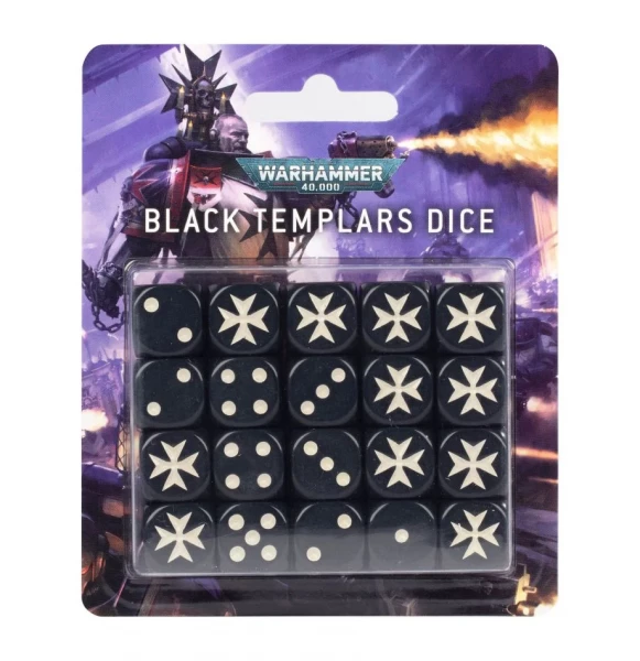 Warhammer 40,000: 55-51 Black Templars - Dice Set 2021