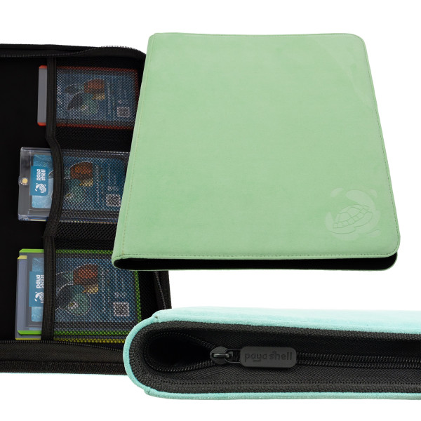 Resiplush Zip Binder Card Album 12/24 Pocket Sideloading 480 - Pastel Green