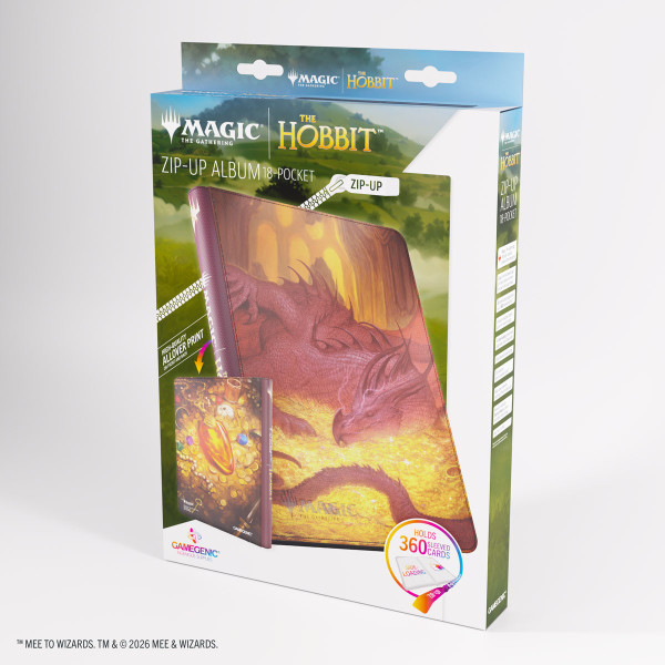 Magic: The Gathering | The Hobbit Zip-Up Album 18-Pocket - Smaug's Mox Amber
