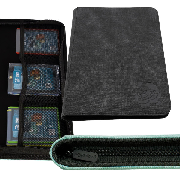Caratex Zip Binder Card Album 9/18 Pocket Sideloading 360 - Black