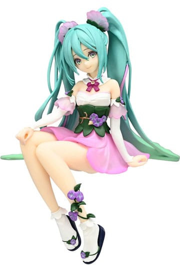 Figure: Hatsune Miku Noodle Stopper PVC Statue Flower Fairy Morning Glory Pink Color Ver. 14 cm