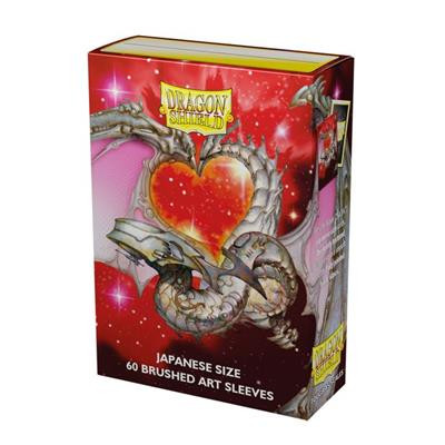 DRAGON SHIELD BRUSHED ART JAPANESE SIZE SLEEVES - VALENTINE DRAGON 2022 (60 SLEEVES)