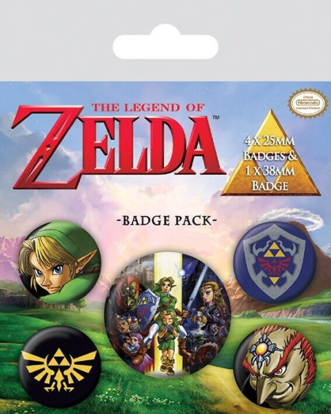 Button Badge Set: The Legend of Zelda - Link