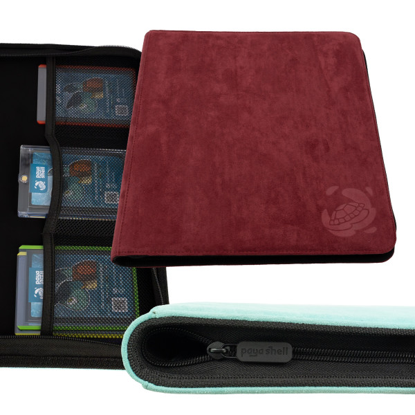 Resiplush Zip Binder Card Album 12/24 Pocket Sideloading 480 - Wine Red