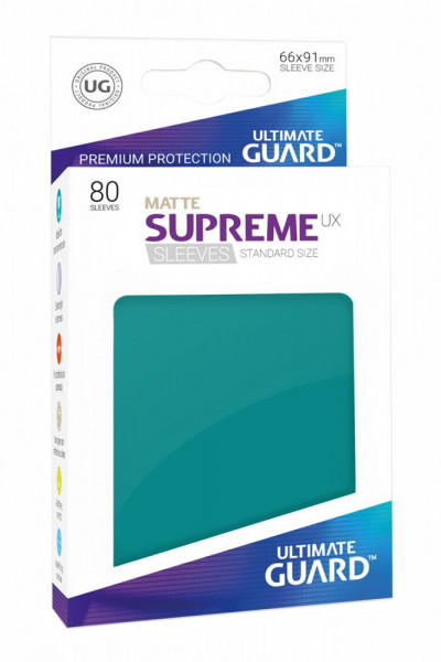 Ultimate Guard Supreme UX Sleeves Standardgröße Matt Petrolblau (80)