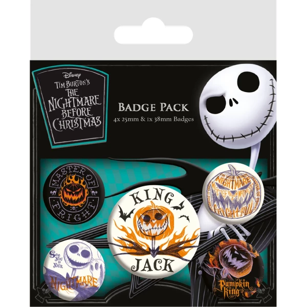 Button Badge Set: Nightmare before Christmas - Colourful Shadows