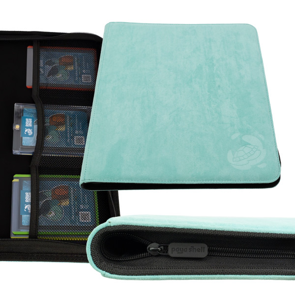 Resiplush Zip Binder Card Album 12/24 Pocket Sideloading 480 - Turquoise