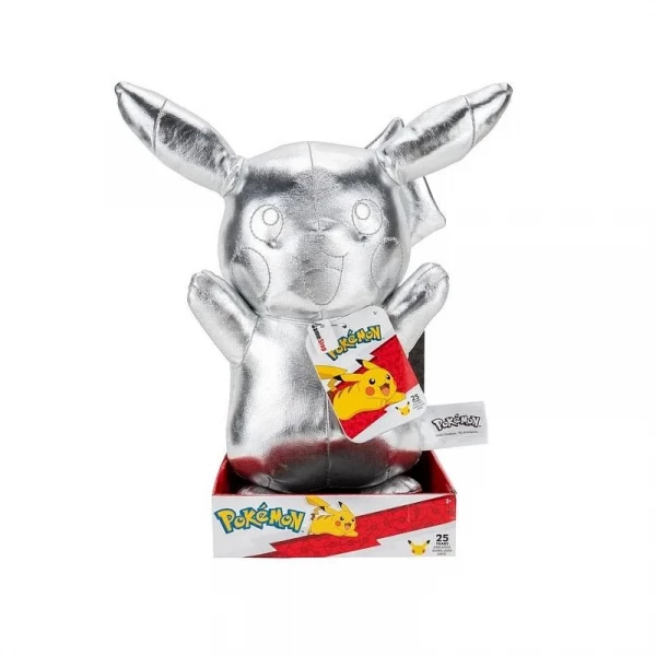 Plüsch: Pokémon 25. Jubiläum Select - Silber Version Pikachu 30 cm