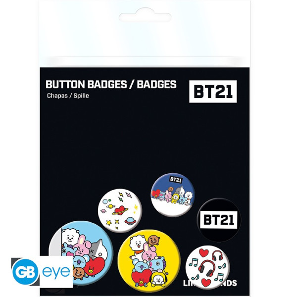 Button Badge Set: BT21 - Mix