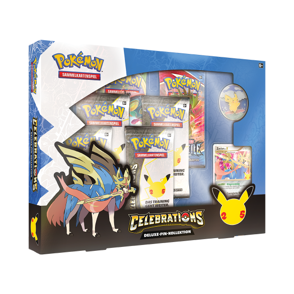 Pokemon TCG: Schwert und Schild 07.5 Celebrations Deluxe Pin Kollektion