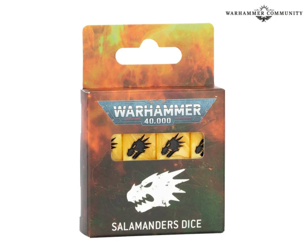 Warhammer 40,000: 55-63 Salamanders - Würfelset / Dice Set 2025