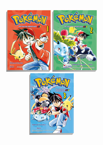 Pokemon - Manga Bundle 01 (Band 01-03) Rot, Blau und Gelb