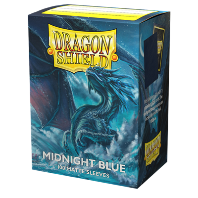 DRAGON SHIELD STANDARD SIZE MATTE SLEEVES - MIDNIGHT BLUE (100 SLEEVES)