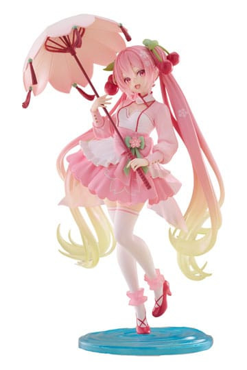 Figure: Hatsune Miku AMP PVC Statue Newley Written Sakura Miku Sakura Dress Ver. 21 cm