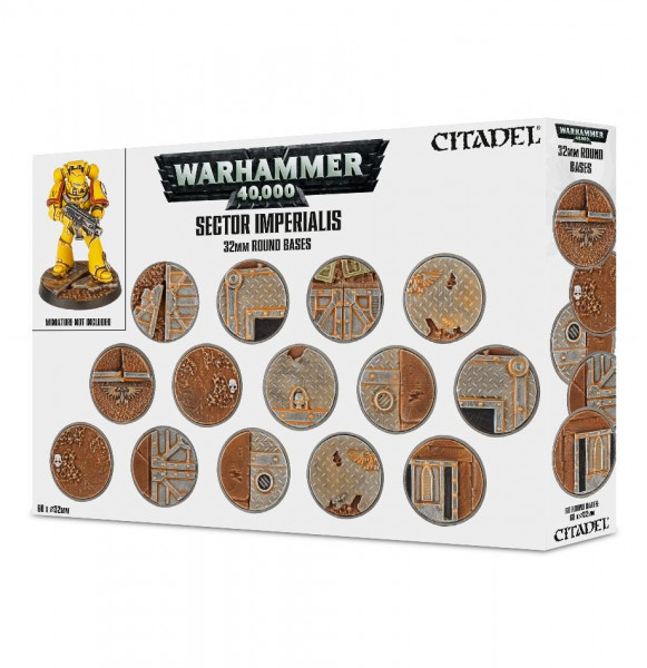 Warhammer 40,000: 66-91 Sector Imperialis Round Bases 60x 32mm