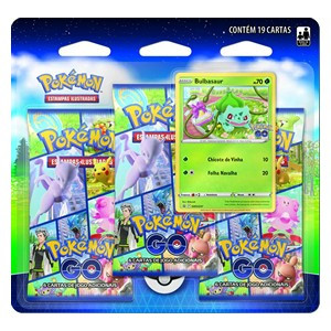 Pokemon TCG: Schwert und Schild 10.5 Pokemon GO - Blister 3er-Pack Schiggy, Bisasam oder Glumanda