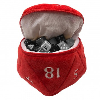 UP - D20 Plush Dice Bag - Red