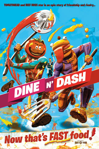 Poster: FT3 Fortnite Dine n Dash 91,5 x 61 cm