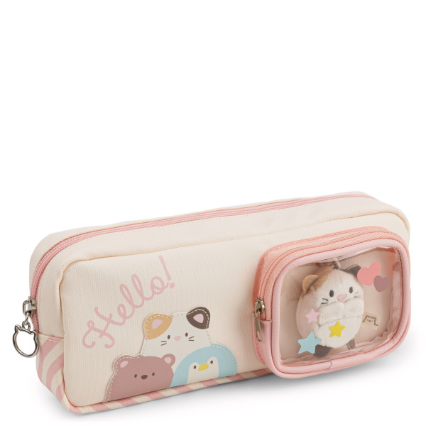 Mymochi - Federmäppchen mit Kuscheltier mini Katze Angy 23x6x9cm