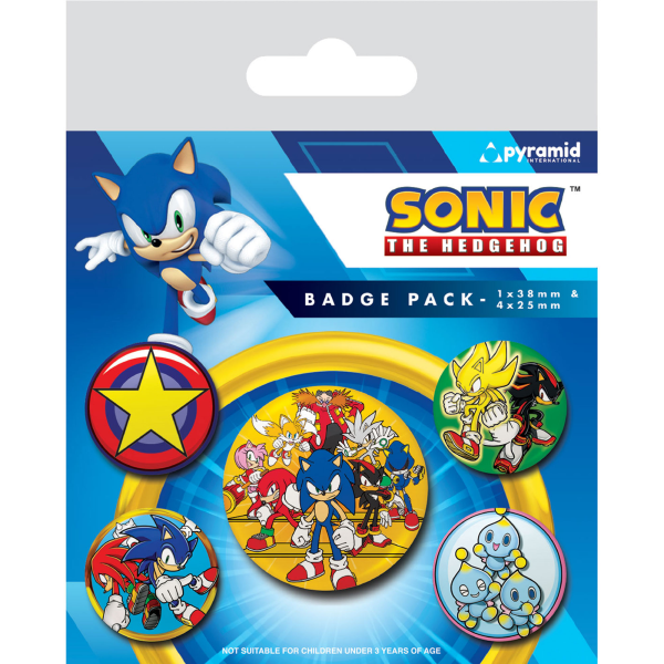 Button Badge Set: Sonic - Speed Team