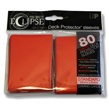UP - Standard Sleeves - PRO-Matte Eclipse - Red (80 Sleeves)
