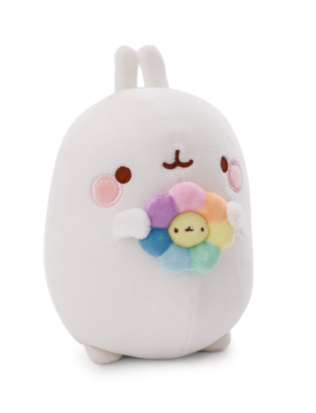 Molang - Plüsch Molang mit Regenbogenblume 48cm