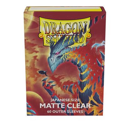 DRAGON SHIELD JAPANESE SIZE MATTE CLEAR OUTER SLEEVES - CLEAR COSMERE (60 SLEEVES)