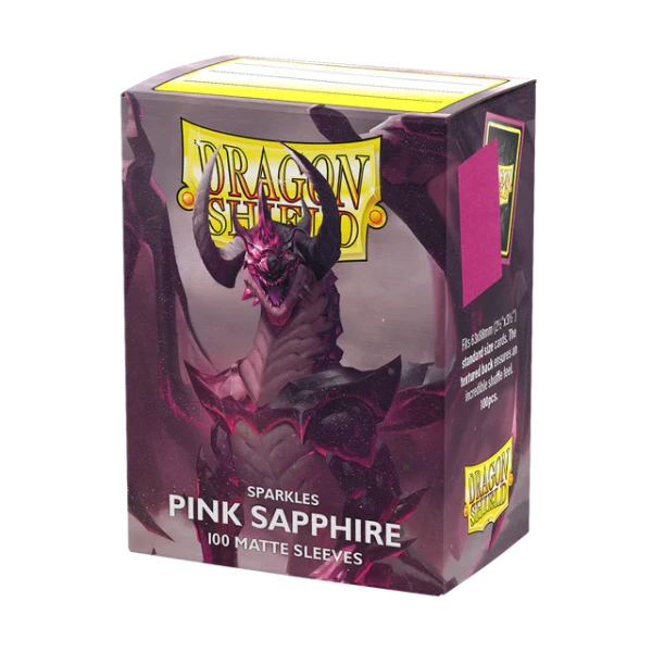DRAGON SHIELD STANDARD SIZE MATTE SLEEVES - Pink Sapphire(100 SLEEVES)