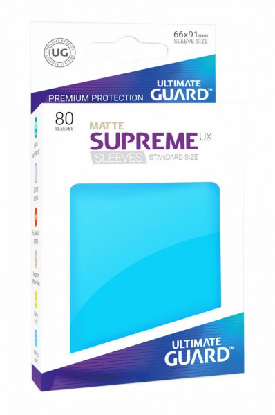 Ultimate Guard Supreme UX Sleeves Standardgröße Matt Hellblau (80)